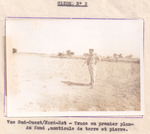 Photographie de la trace au sol - Vue éloignée / Image : Gendarmerie Française