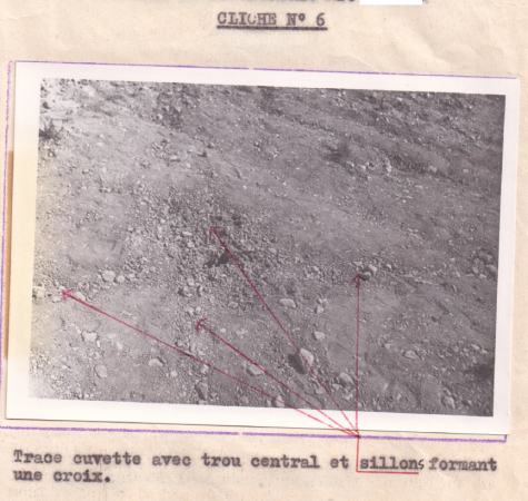 Photographie de la trace au sol - Vue cadrée / Image : Gendarmerie Française