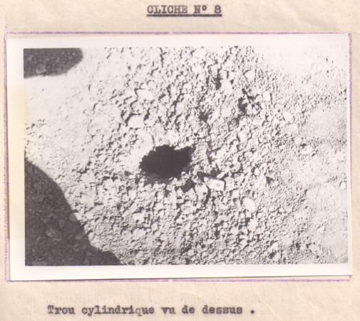 Photographie de la trace au sol - Vue de dessus / Image : Gendarmerie Française