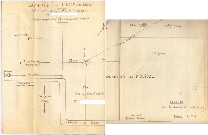 Croquis de situation / Image : Gendarmerie Française